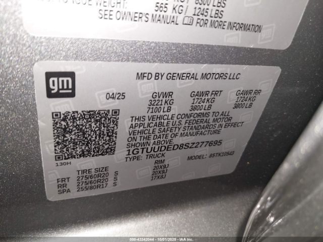 2025 GMC SIERRA 1500 1GTUUDED8SZ277695 Photo 8