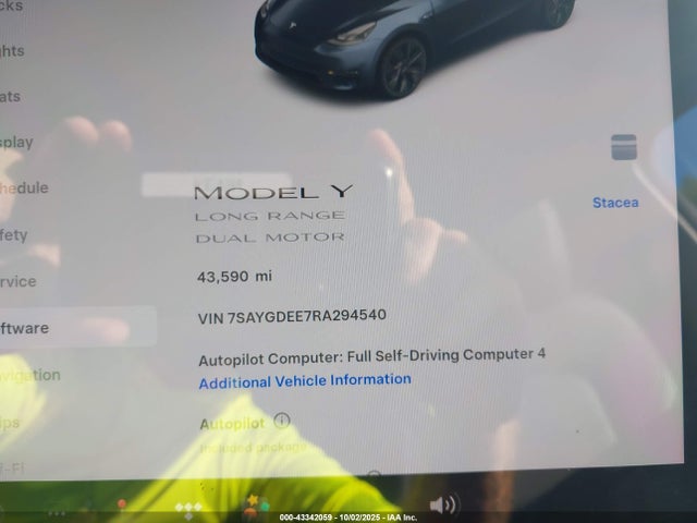 2024 TESLA MODEL Y 7SAYGDEE7RA294540 Photo 6