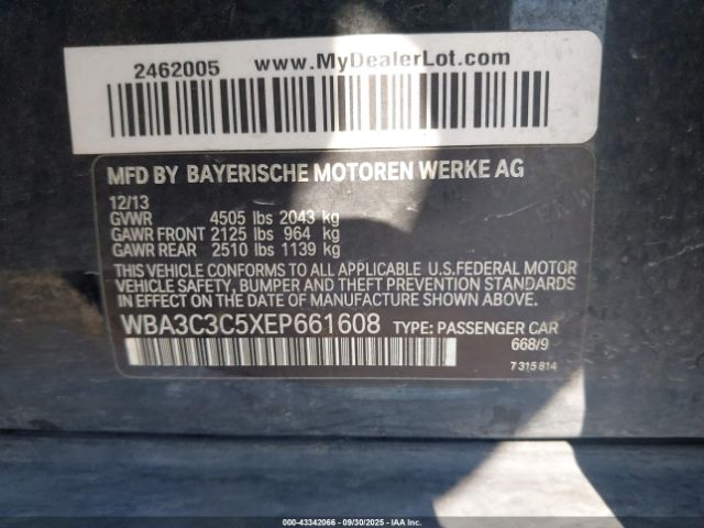 2014 BMW 320I WBA3C3C5XEP661608 Photo 8