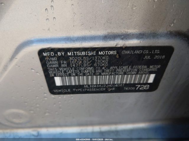 2018 MITSUBISHI MIRAGE ML32A3HJ2JH014041 Photo 8