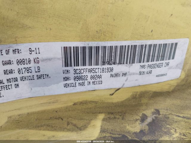 2012 FIAT 500 3C3CFFAR5CT181930 Photo 8