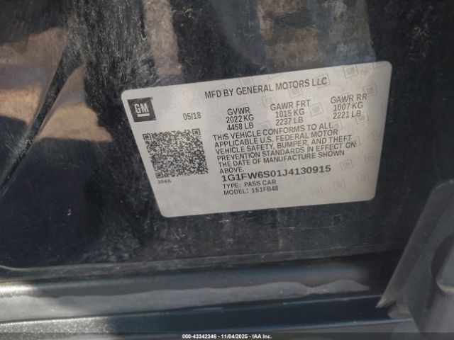 2018 CHEVROLET BOLT EV 1G1FW6S01J4130915 Photo 8