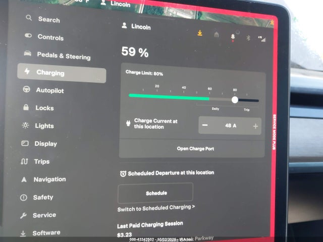 5YJ3E1EB8MF980258 Tesla MODEL 3
