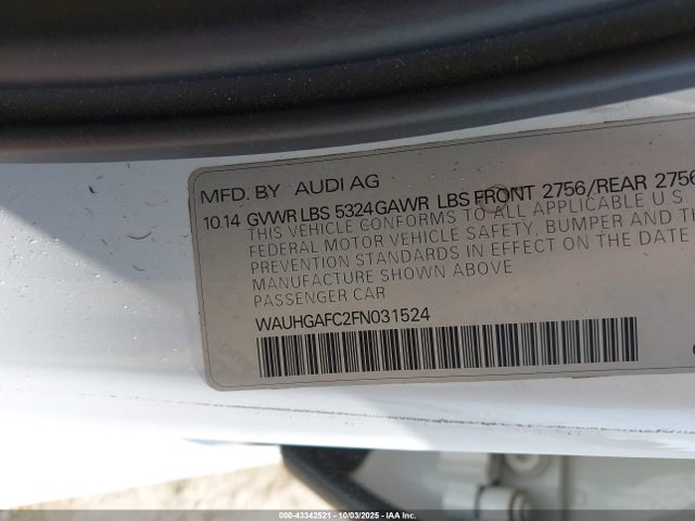 2015 AUDI A6 WAUHGAFC2FN031524 Photo 8