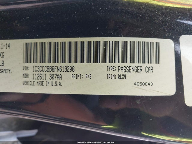 Chrysler 2015 2015 1C3CCCBB6FN619206 Image 9