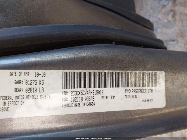 2010 CHRYSLER 300 2C3CK5CV4AH319012 Photo 8