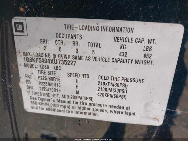 1999 CADILLAC DEVILLE 1G6KF5494XU735227 Photo 8