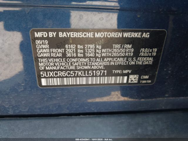 2019 BMW X5 5UXCR6C57KLL51971 Photo 8