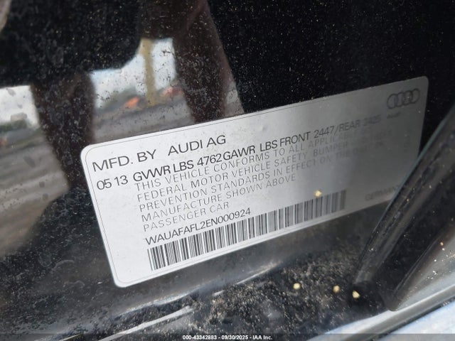 2014 AUDI A4 WAUAFAFL2EN000924 Photo 8