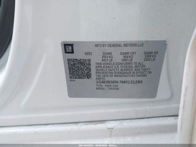 2021 CADILLAC CT4 1G6DB5RK7M0131285 Photo 8