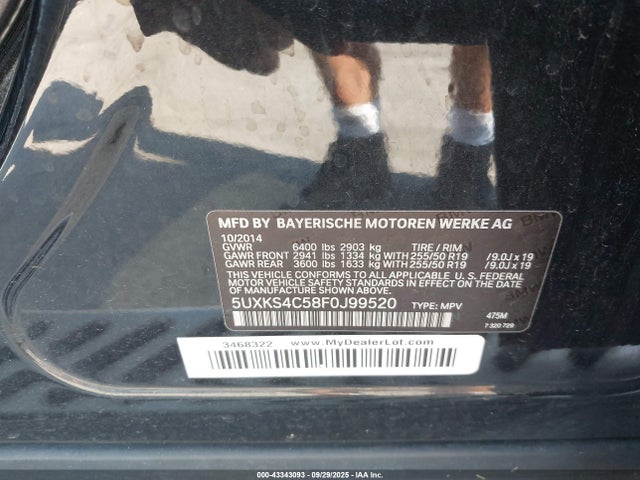 5UXKS4C58F0J99520 BMW X5
