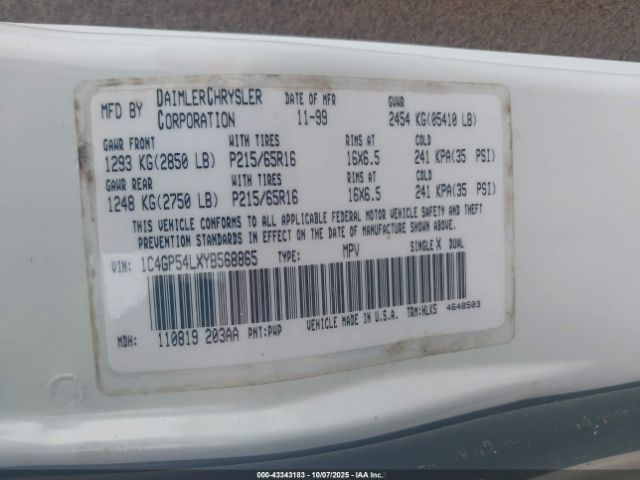 2000 CHRYSLER TOWN & COUNTRY 1C4GP54LXYB568865 Photo 8