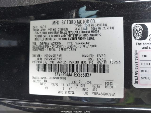 2014 FORD MUSTANG 1ZVBP8AM1E5285027 Photo 8