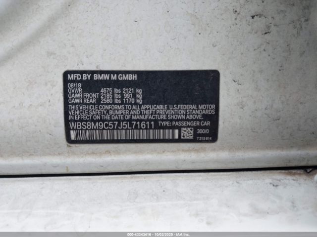 2018 BMW M3 WBS8M9C57J5L71611 Photo 8