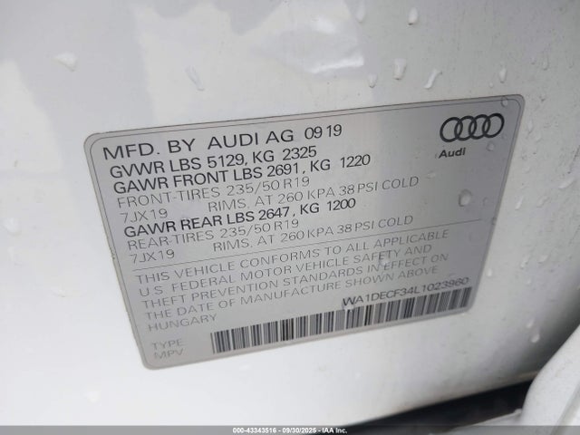 Audi Q3 2020 WA1DECF34L1023960 Image 9