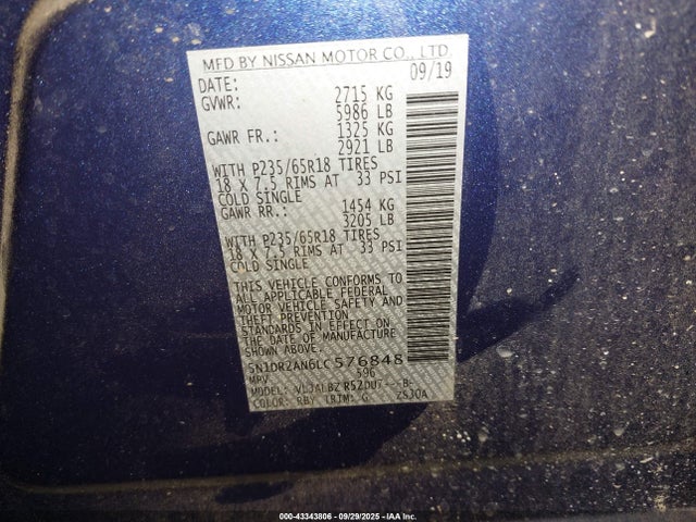 5N1DR2AN6LC576848 Nissan 2020