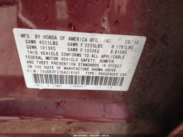 2016 ACURA ILX 19UDE2F37GA018193 Photo 8