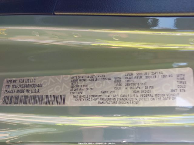 2024 JEEP WRANGLER 1C4PJXEN4RW306444 Photo 8