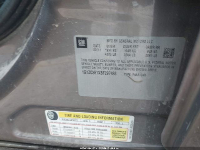 2011 CHEVROLET MALIBU 1G1ZC5E1XBF297493 Photo 8