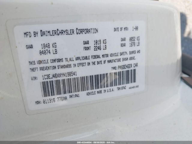 2000 CHRYSLER CIRRUS 1C3EJ46XXYN198541 Photo 8