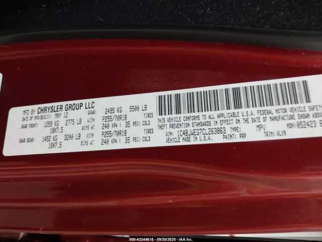 2012 JEEP WRANGLER UNLIMITED 1C4BJWEG7CL263863 Photo 8