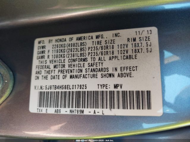 2014 ACURA RDX 5J8TB4H56EL017925 Photo 8