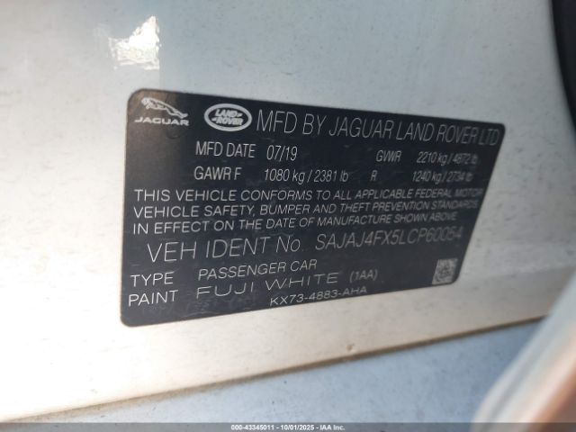 2020 JAGUAR XE SAJAJ4FX5LCP60054 Photo 8