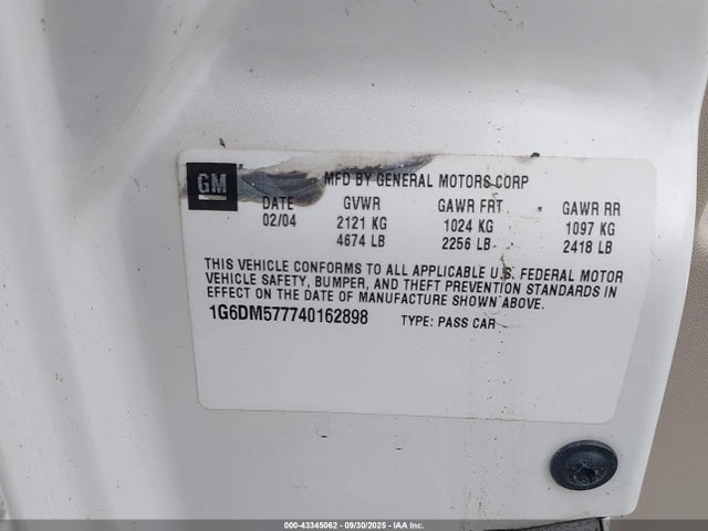 2004 CADILLAC CTS 1G6DM577740162898 Photo 8