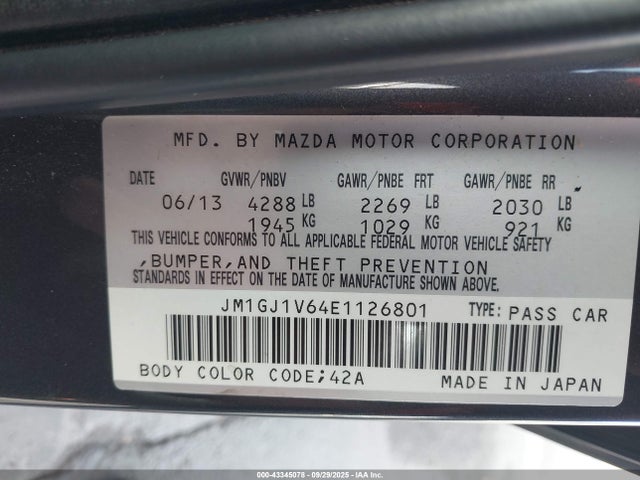 Mazda py 2014 JM1GJ1V64E1126801 Image 9