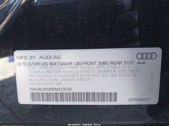 2013 AUDI A8 L WAUR2AFD0DN023530 Photo 8