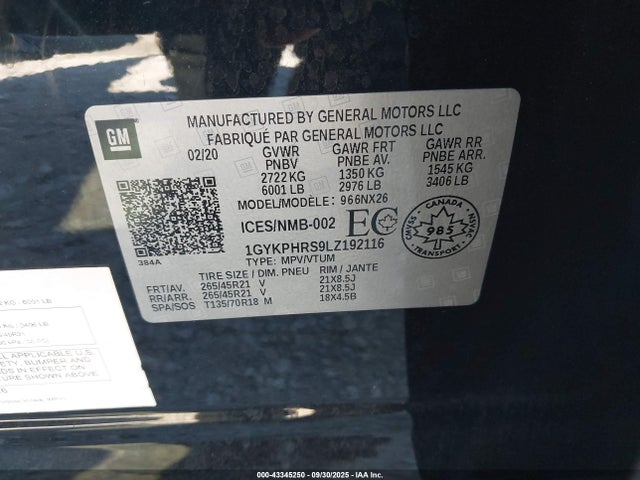 2020 CADILLAC XT6 1GYKPHRS9LZ192116 Photo 8