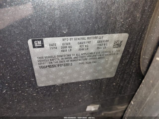 2015 CADILLAC CTS 1G6AR5SX7F0122013 Photo 8