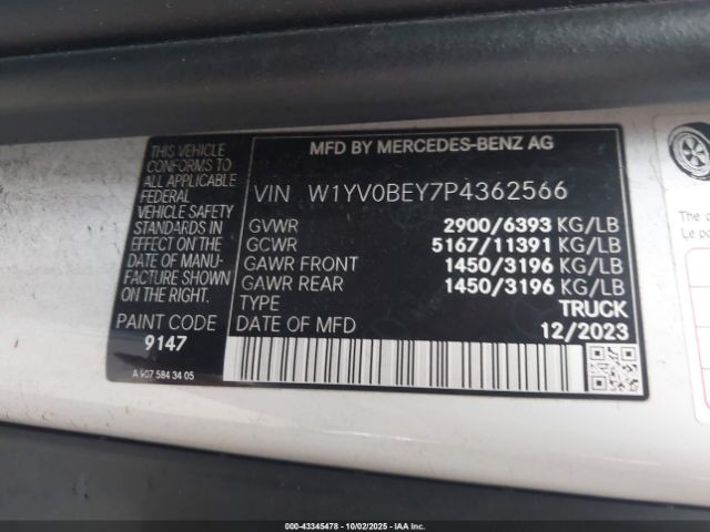 2023 MERCEDES-BENZ METRIS W1YV0BEY7P4362566 Photo 8