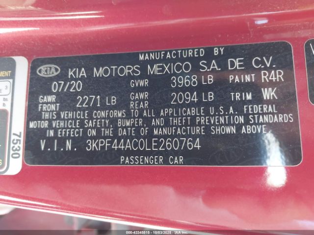 2020 KIA FORTE 3KPF44AC0LE260764 Photo 8