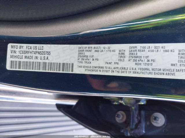 2023 RAM 1500 1C6SRFHT4PN520755 Photo 8