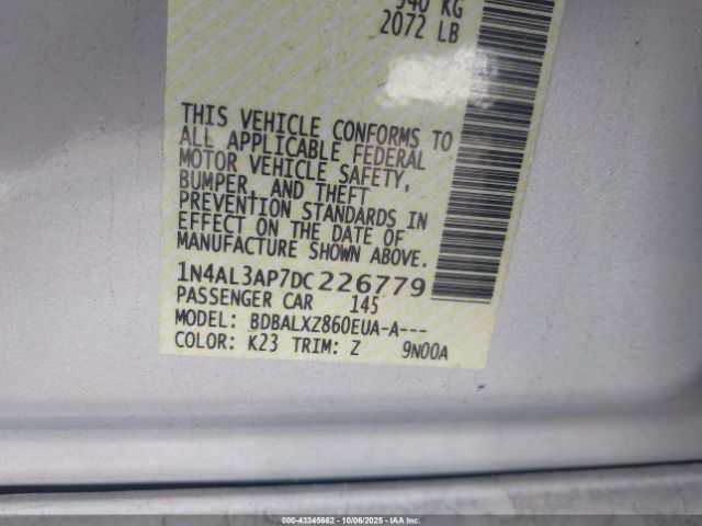 2013 NISSAN ALTIMA 1N4AL3AP7DC226779 Photo 8