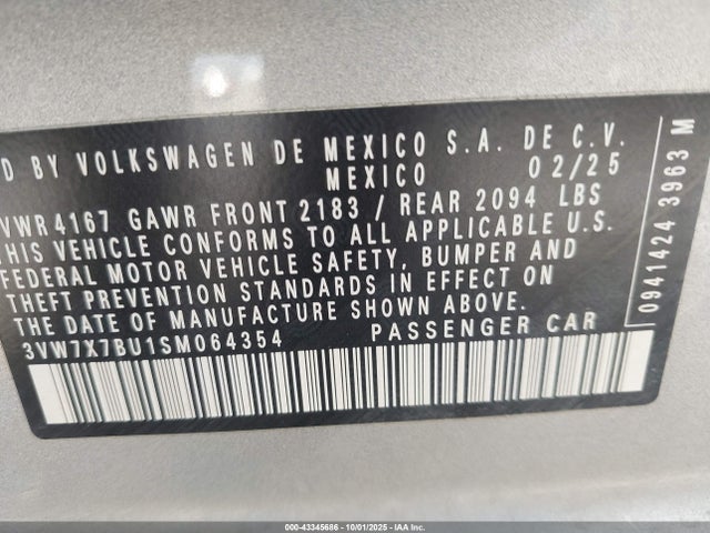 3VW7X7BU1SM064354 Volkswagen tsi