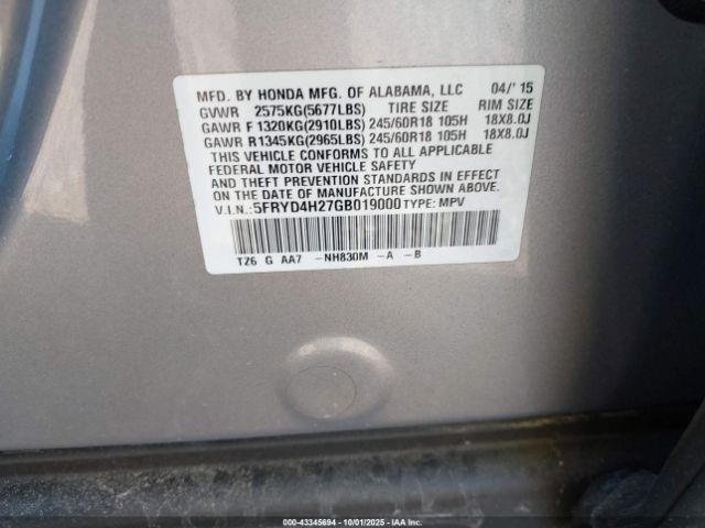 2016 ACURA MDX 5FRYD4H27GB019000 Photo 8