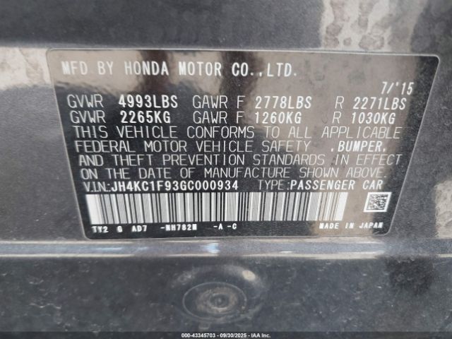 2016 ACURA RLX JH4KC1F93GC000934 Photo 8