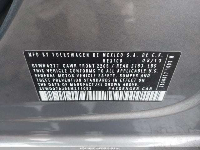 3VWD07AJ9EM214052 Volkswagen Jetta
