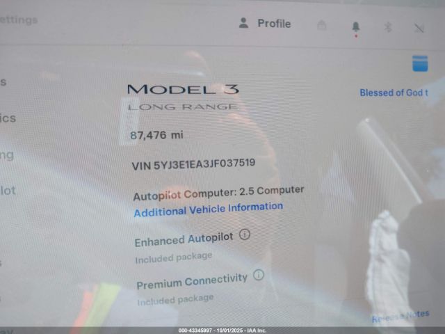 2018 TESLA MODEL 3 5YJ3E1EA3JF037519 Photo 6