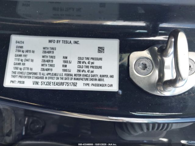 2024 TESLA MODEL 3 5YJ3E1EA5RF751762 Photo 8