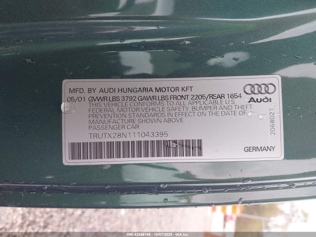 2001 AUDI TT TRUTX28N111043395 Photo 8