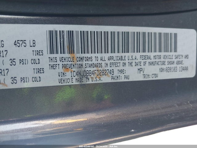 Jeep 2015 2015 1C4NJDBB4FD282749 Image 9