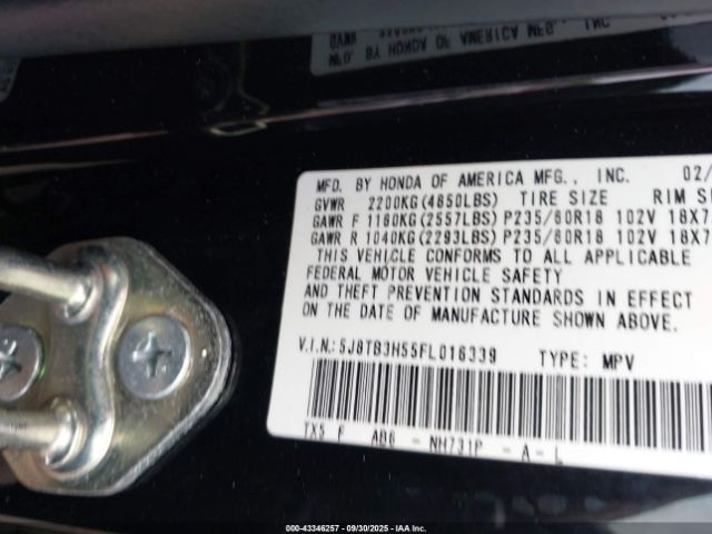 2015 ACURA RDX 5J8TB3H55FL016339 Photo 8