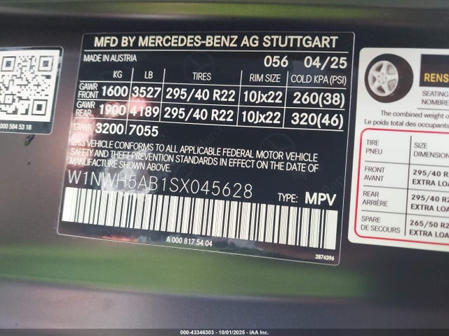 W1NWH5AB1SX045628 Mercedes-Benz m177