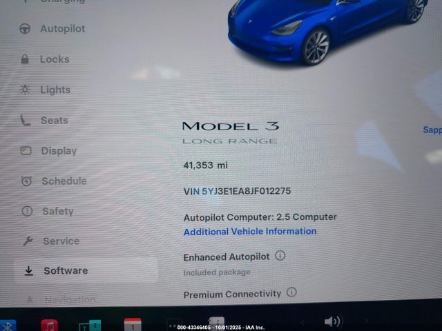 5YJ3E1EA8JF012275 Tesla MODEL 3