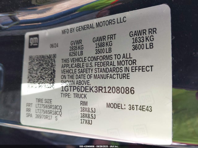 1GTP6DEK3R1208086 GMC l3b