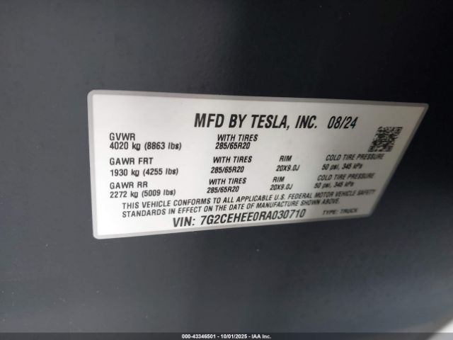 2024 TESLA CYBERTRUCK 7G2CEHEE0RA030710 Photo 8
