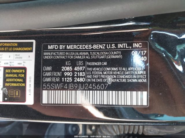 2018 MERCEDES-BENZ C 300 55SWF4JB9JU245607 Photo 8